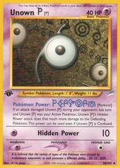 Unown [P] - 58/105 - Uncommon - 1st Edition